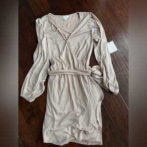 Shimmery pink  Wrap dress